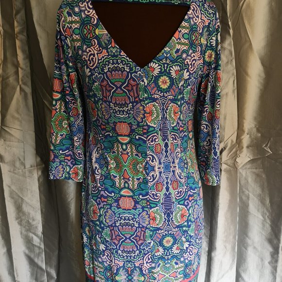 Laundry patterned jersey dress size M - Picture 2 of 4